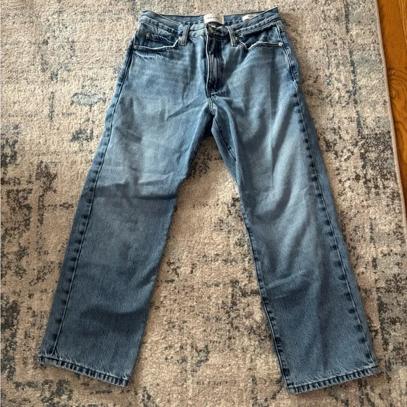 Frame Denim Women's Light Blue Relaxed Jeans - Picture 8 of 9